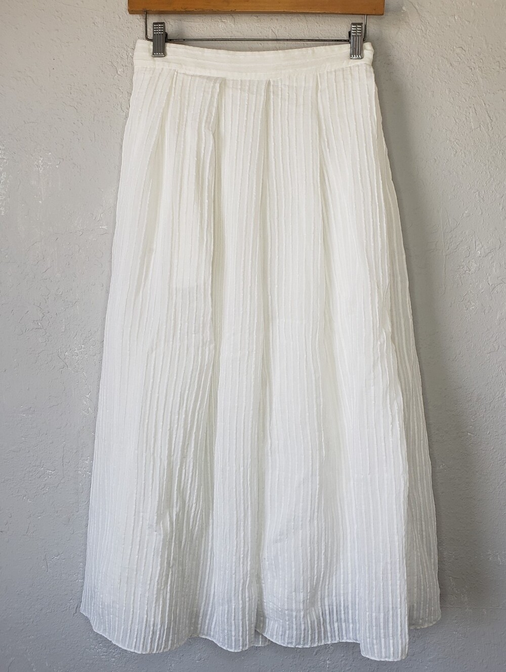 ERDEM White Pleated Maxi Skirt